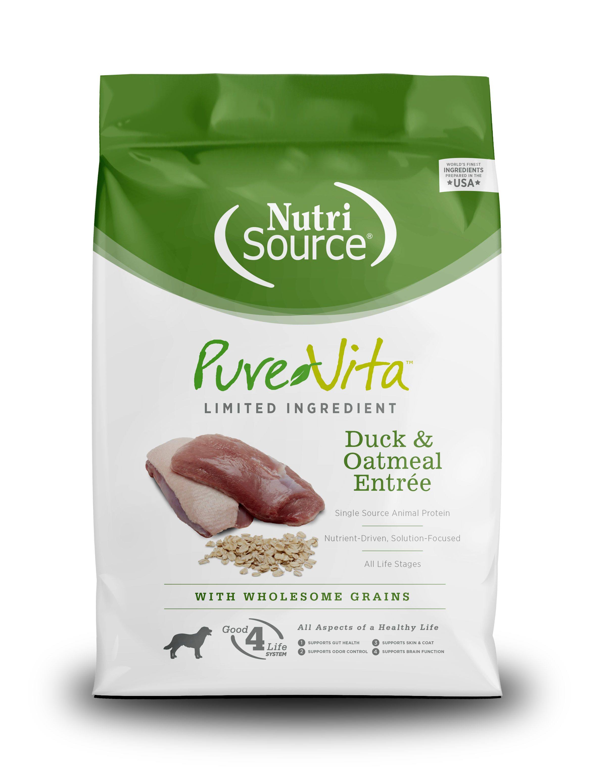 PureVita Dry Dog Food - Duck & Oatmeal, 5lb
