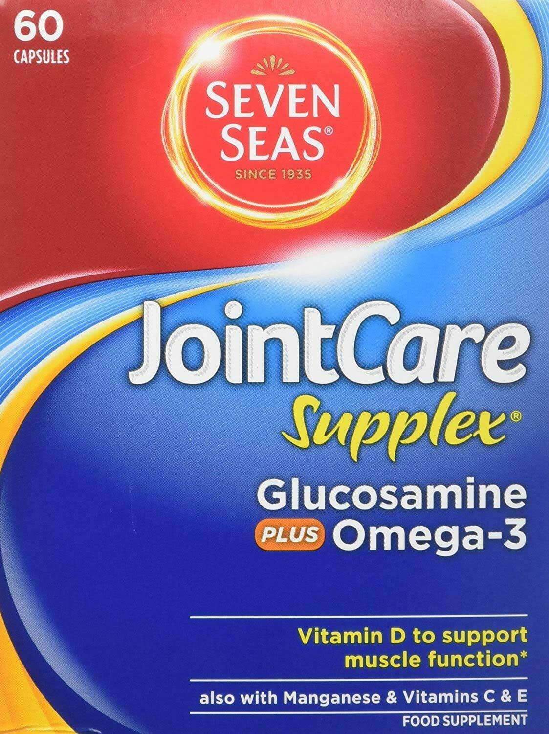 Seven Seas Joint Care Supplex Glucosamine Plus Omega-3 Food Supplement - 60 Pack