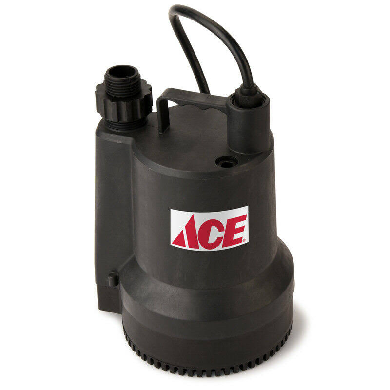 Ace 1/6 HP 1680 gph Thermoplastic Switchless AC Utility Pump