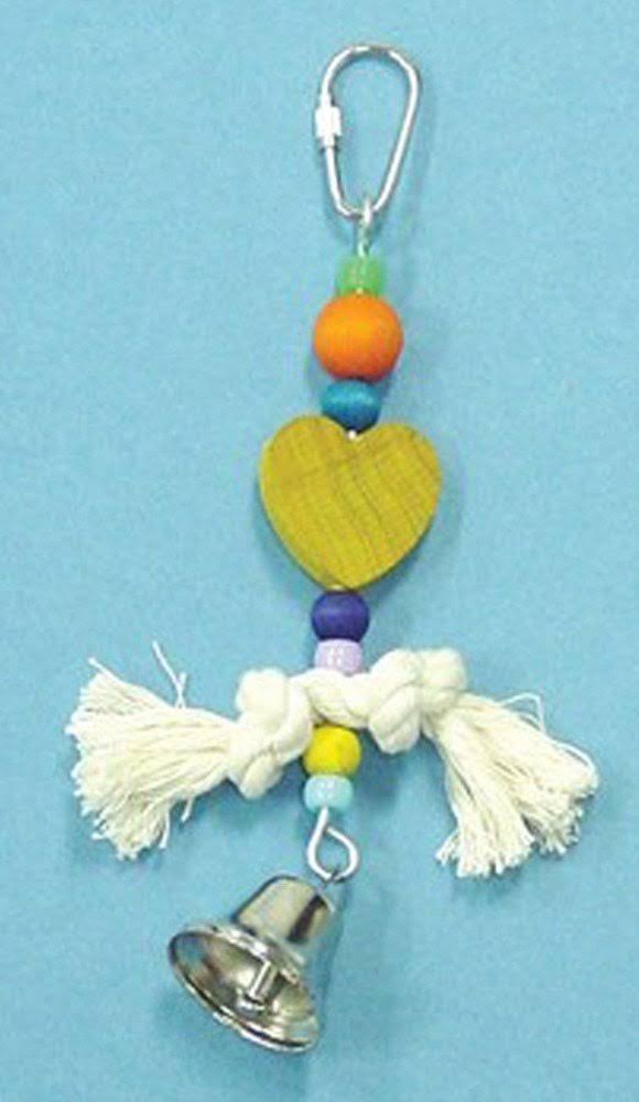 Bird Brainers Toy W Rope Plastic Beads 7in