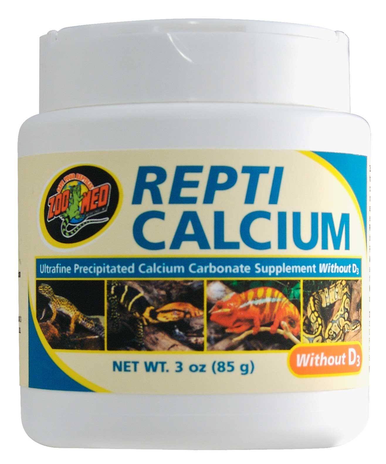 Zoo Med Calcium Reptile Food - without Vitamin D3, 3oz