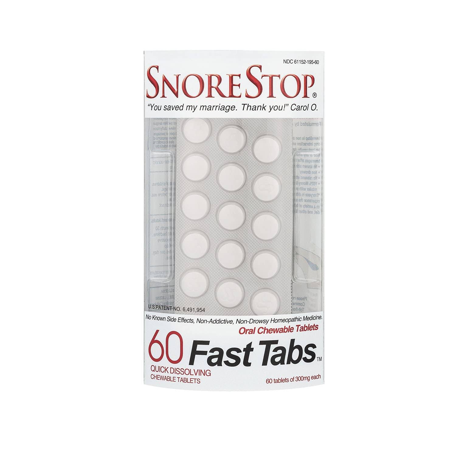 Snorestop Homeopathic Anti-Snoring Supplement - 60 Fast Tabs