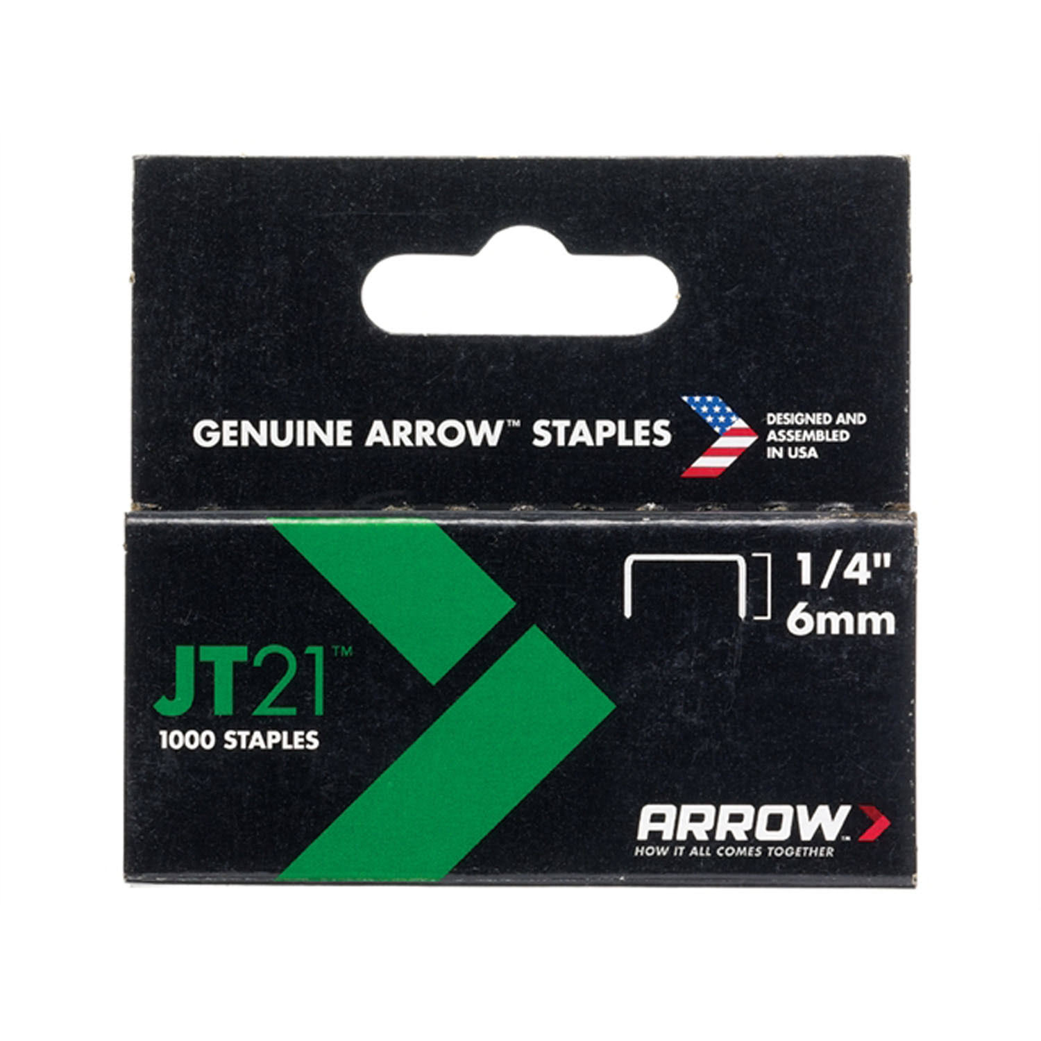 Arrow 214 Genuine JT21 Staples - 1000ct, 1/4"