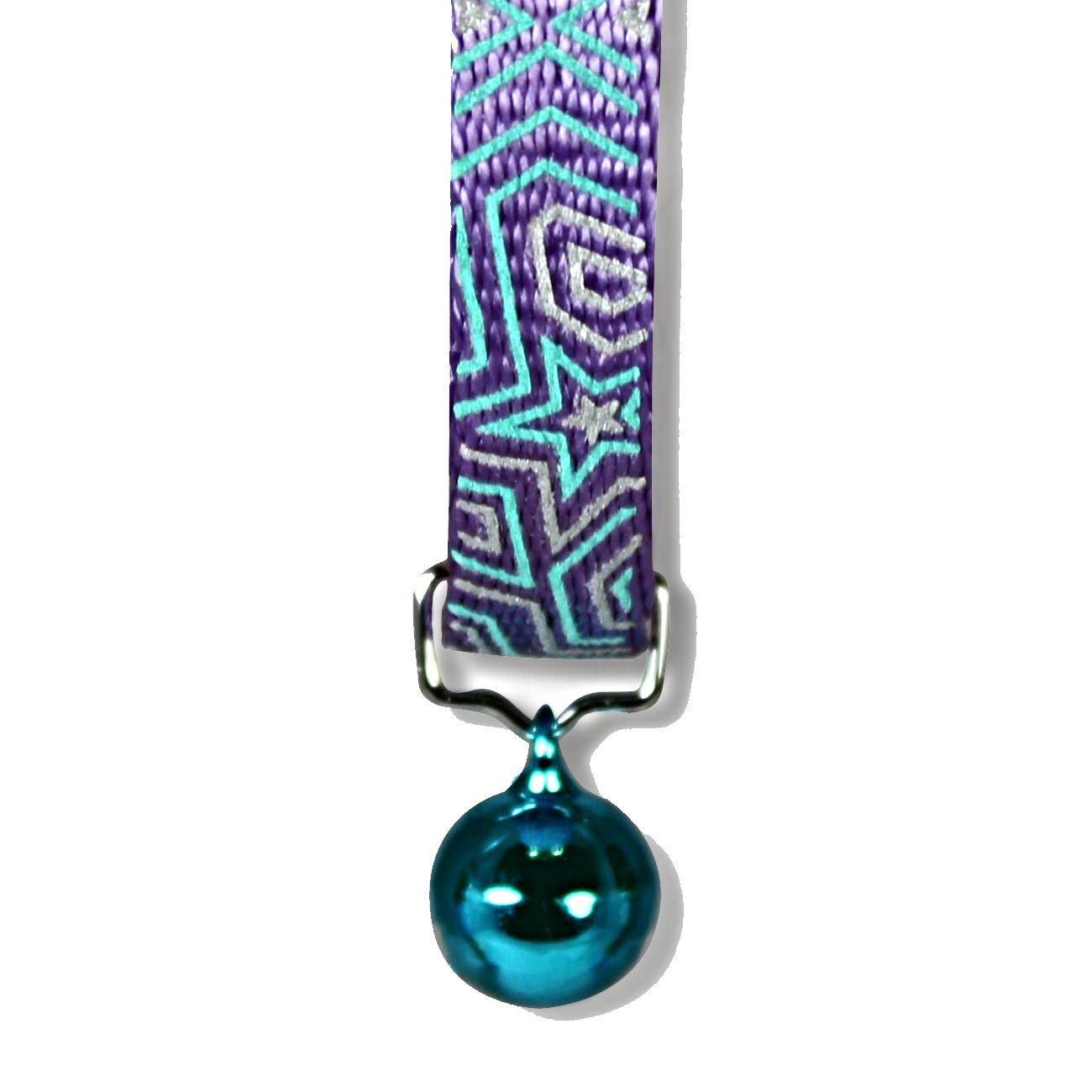 Goli Design Star Gazer Cat Collar, Blue on Purple