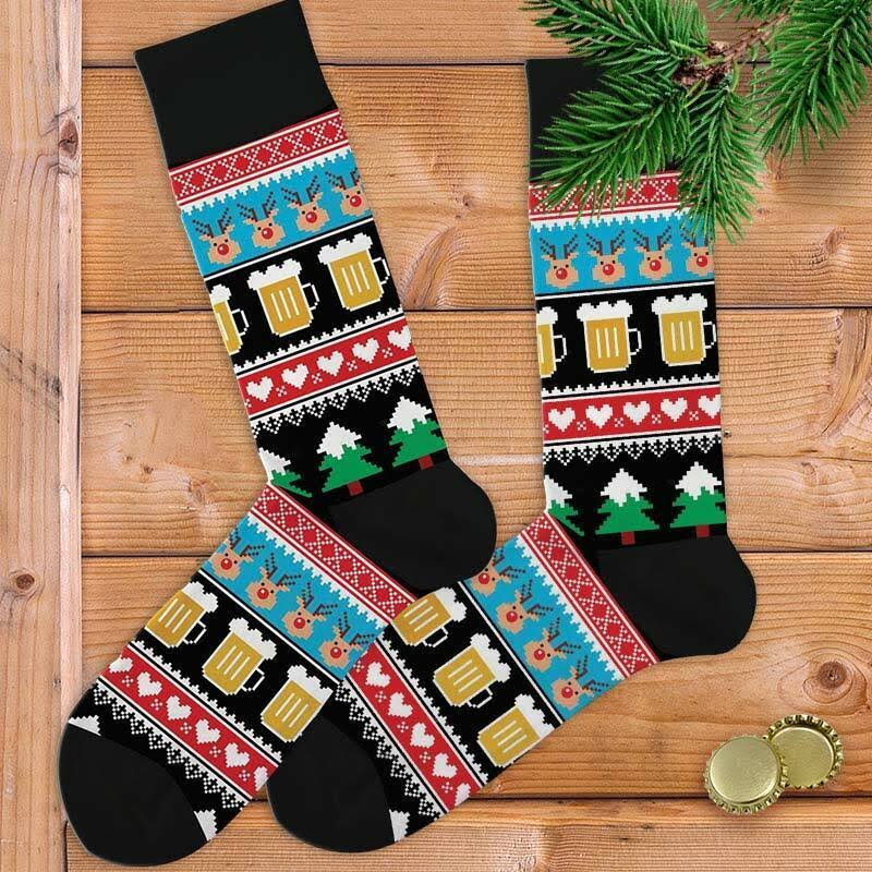Christmas Beer Men's Socks Perpetual Kid