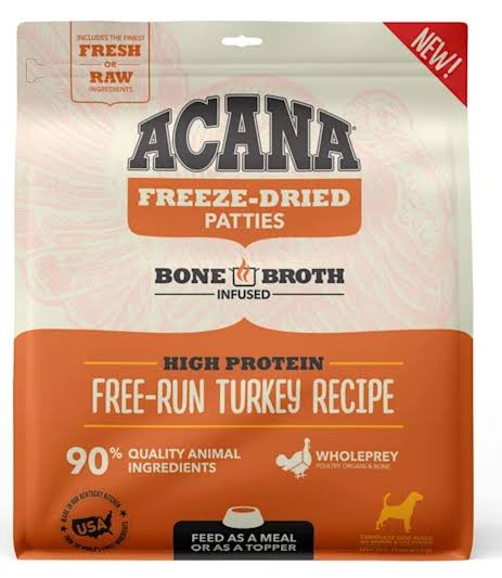 Acana Freeze-Dried Patties Dog Food - Free-run Turkey Recipe - 14 oz. Bag