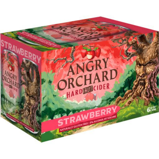 Angry Orchard Hard Fruit Cider, Strawberry - 6 pack, 12 oz cans