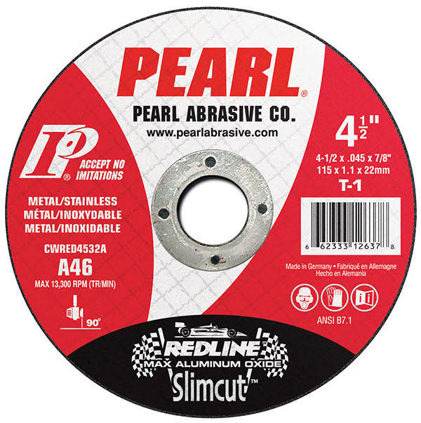 Pearl Abrasive CWRED4532A 4-1/2" x 3/64" x 7/8" cutting wheel