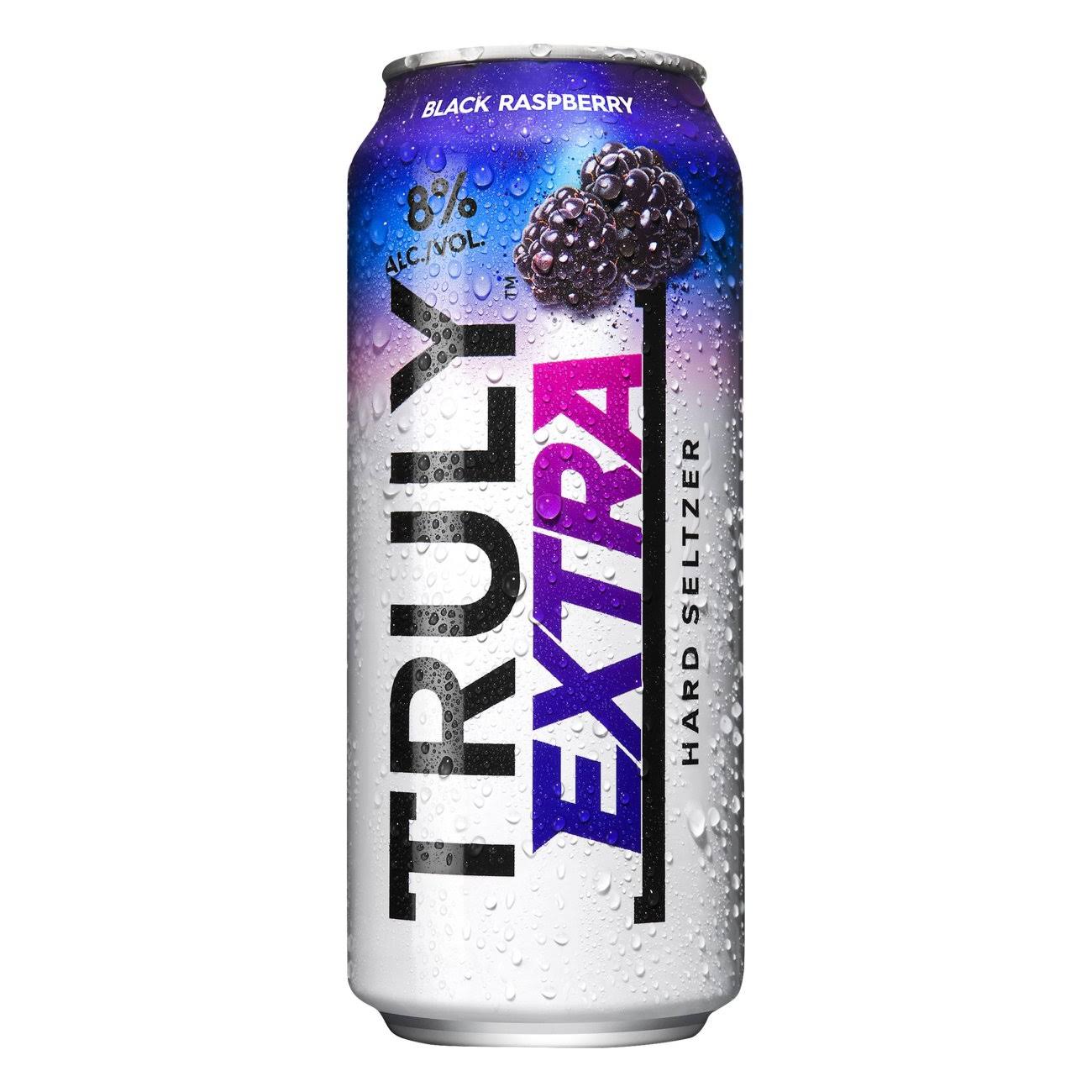 Truly Extra Beer, Black Raspberry, Hard Seltzer, - 16 fl oz