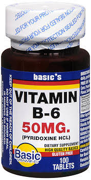 Basics Vitamin B6 Tablets - 50mg, 100ct