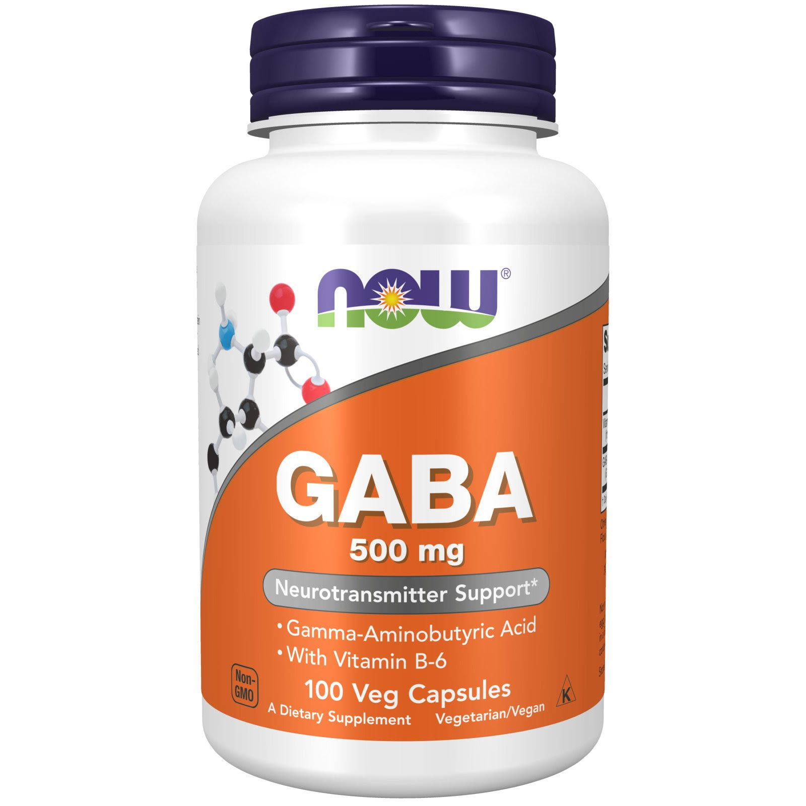 Now Gaba Dietary Supplement - 100 Capsules, 500mg