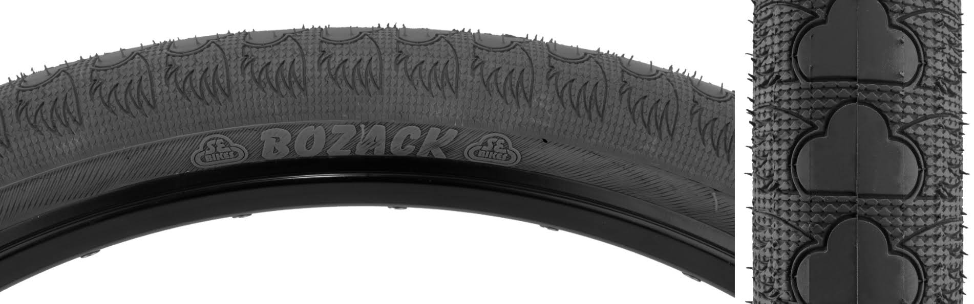 SE Bikes Racing Bozack BMX Tire 24x2.4 Black Wire Bead 27TPI MPC