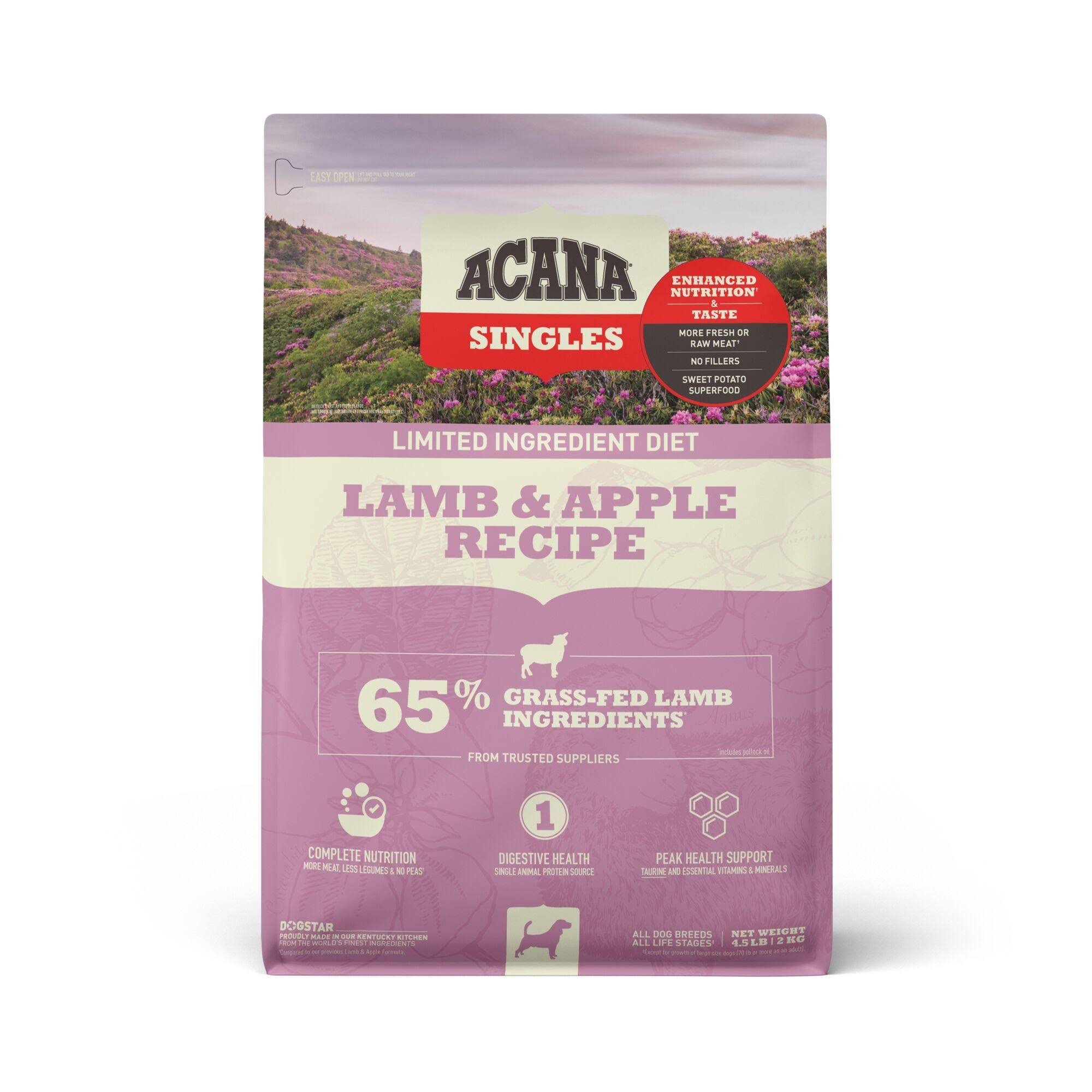 ACANA Singles Lamb & Apple Dry Dog Food (25 lbs)