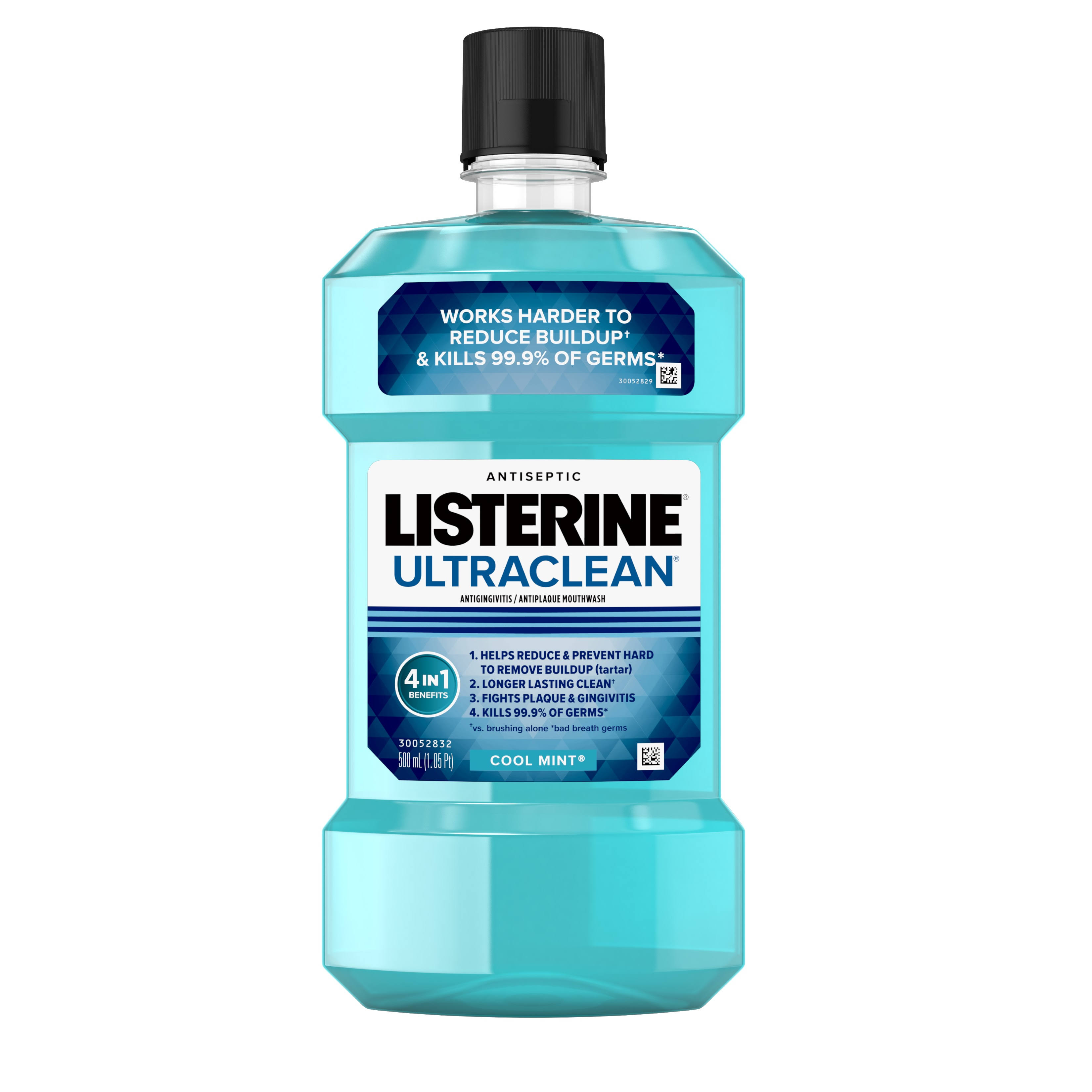 Listerine Ultraclean Antiseptic Mouthwash - Cool Mint, 500ml