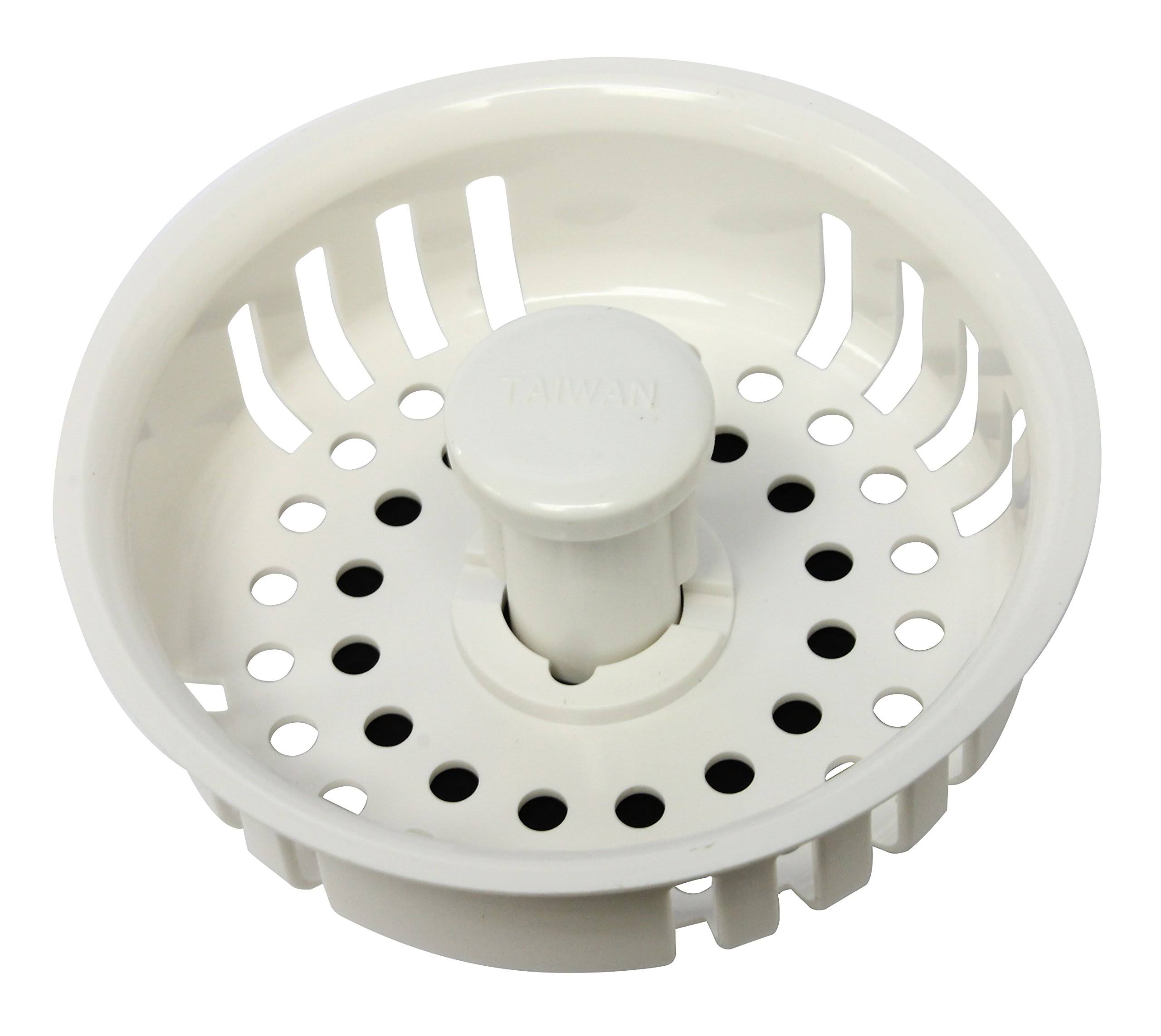 Plumb Pak Plastic Sink Basket Strainer - White