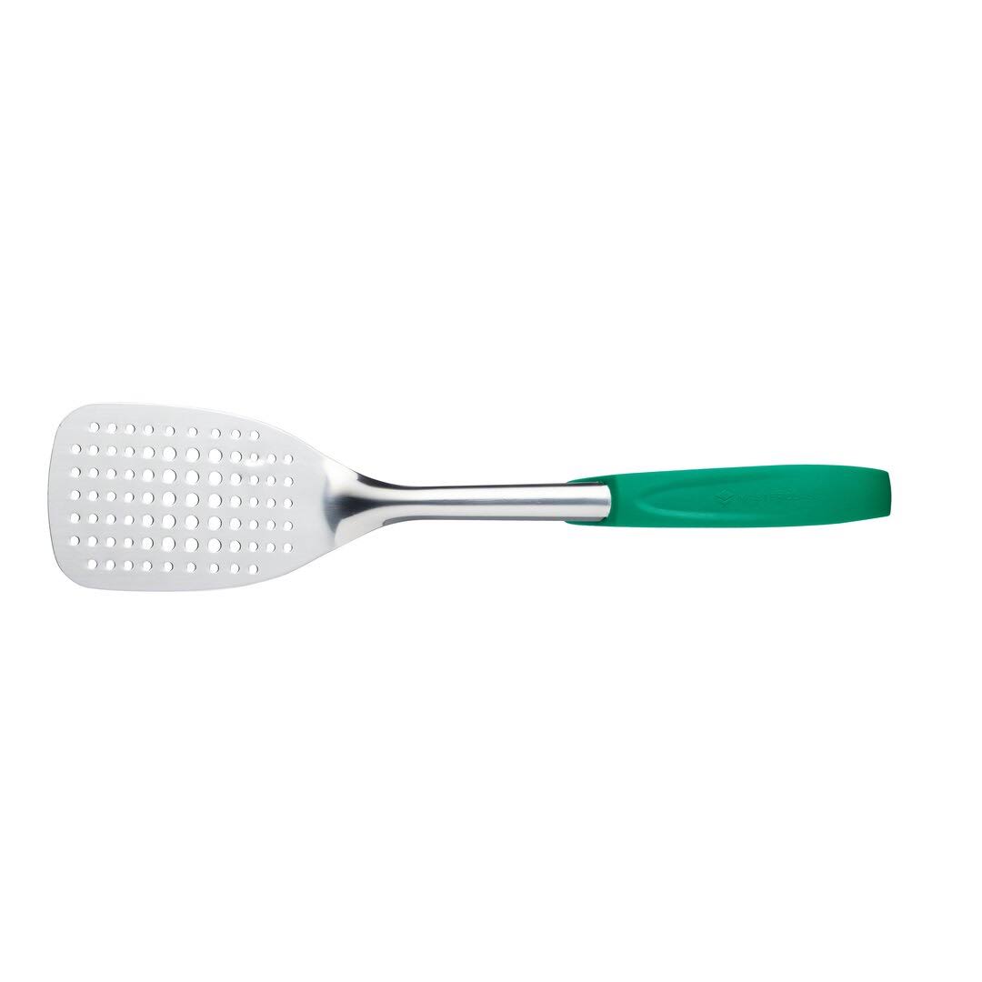 MasterClass Fish Slice Stainless Steel 35.5 cm Slotted Turner with Soft Grip Handle 