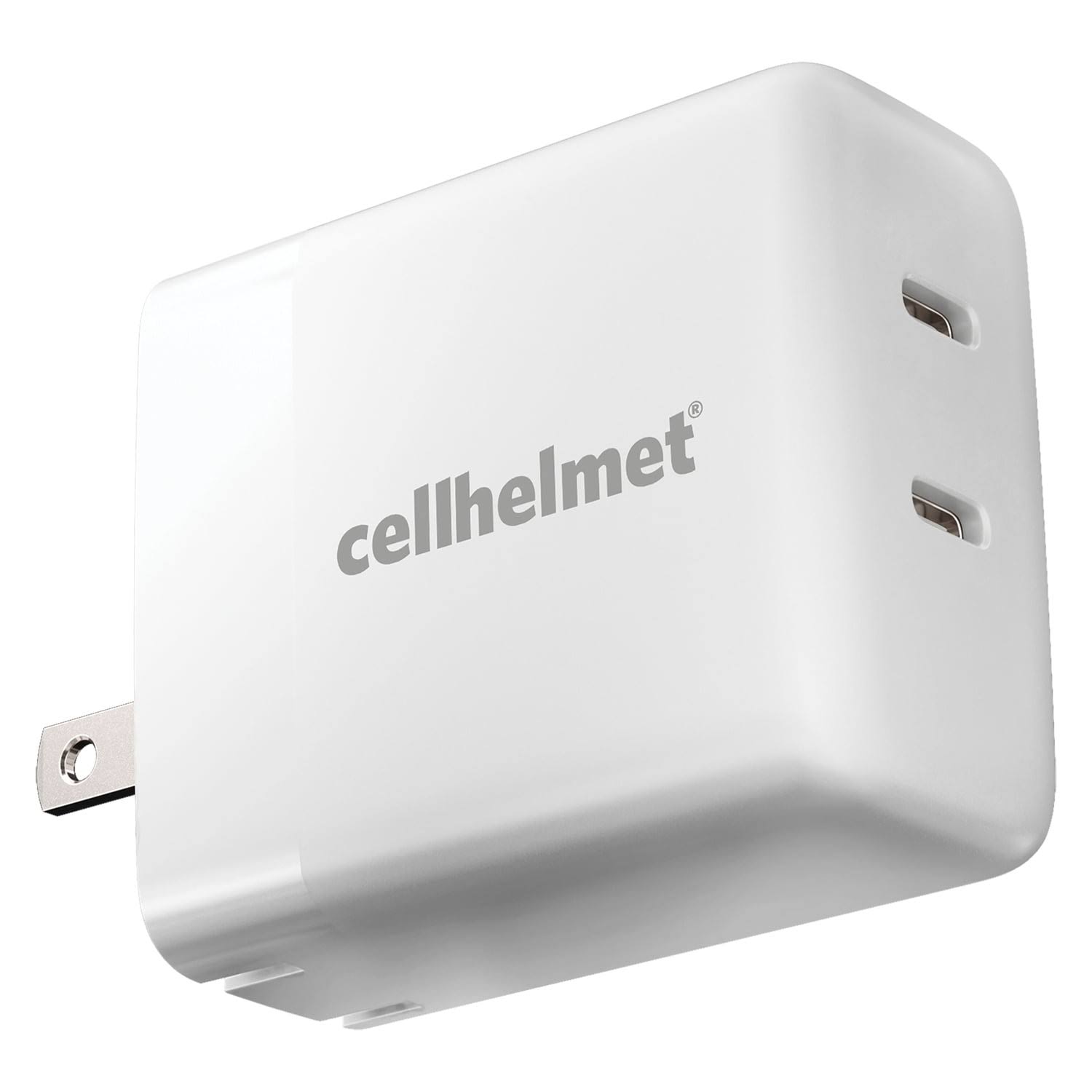 cellhelmet Wall-pd-20w-c-c 20-Watt Dual Wall Black Charger with 2 USB-C Ports, White