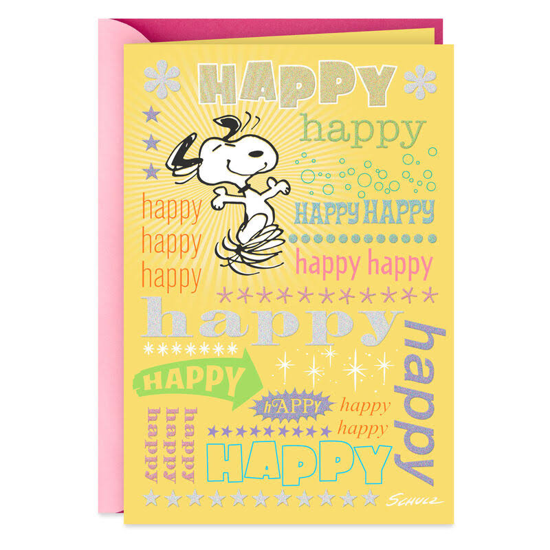 Hallmark Birthday Card, Snoopy Happy Birthday Card