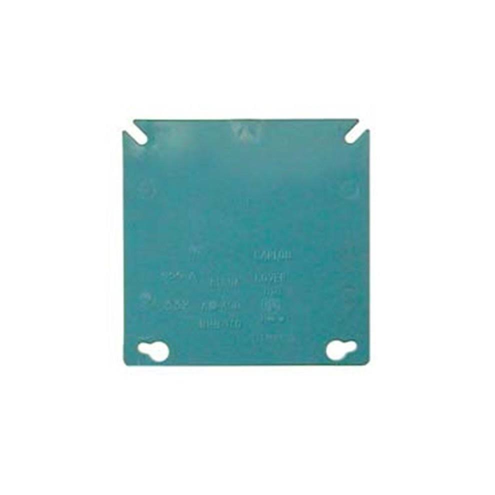 Carlon PVC Blank Cover - Square, Blue, 4"x4"