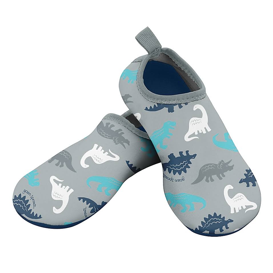Green Sprouts Dino Swim Shoes - Grey - Size 6 - Each