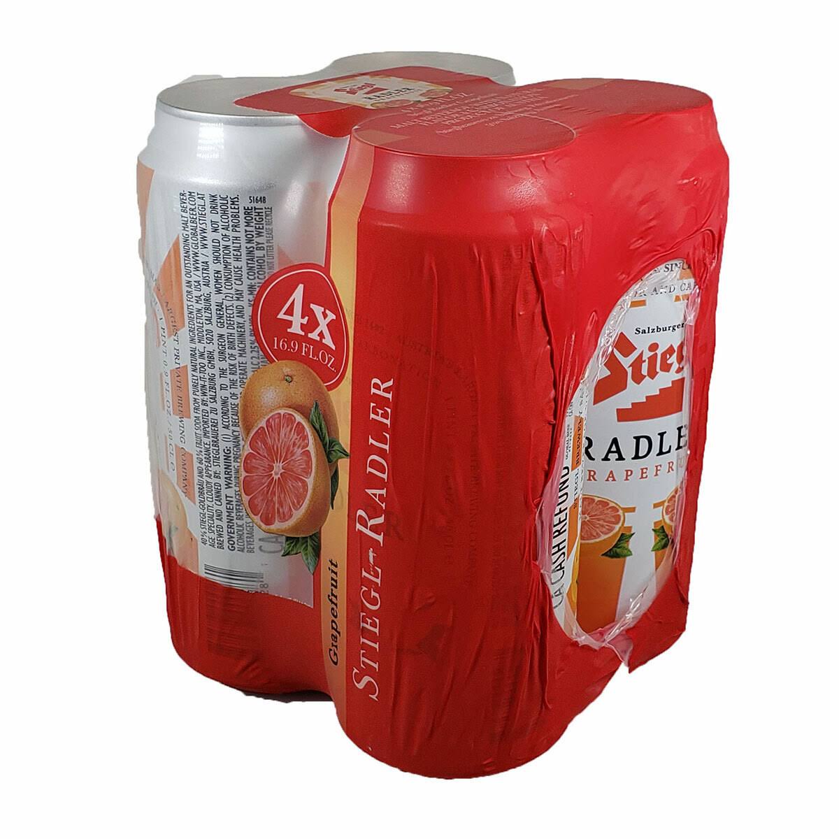 Stiegl Grapefruit Radler - 4 pack, 16 fl oz bottles