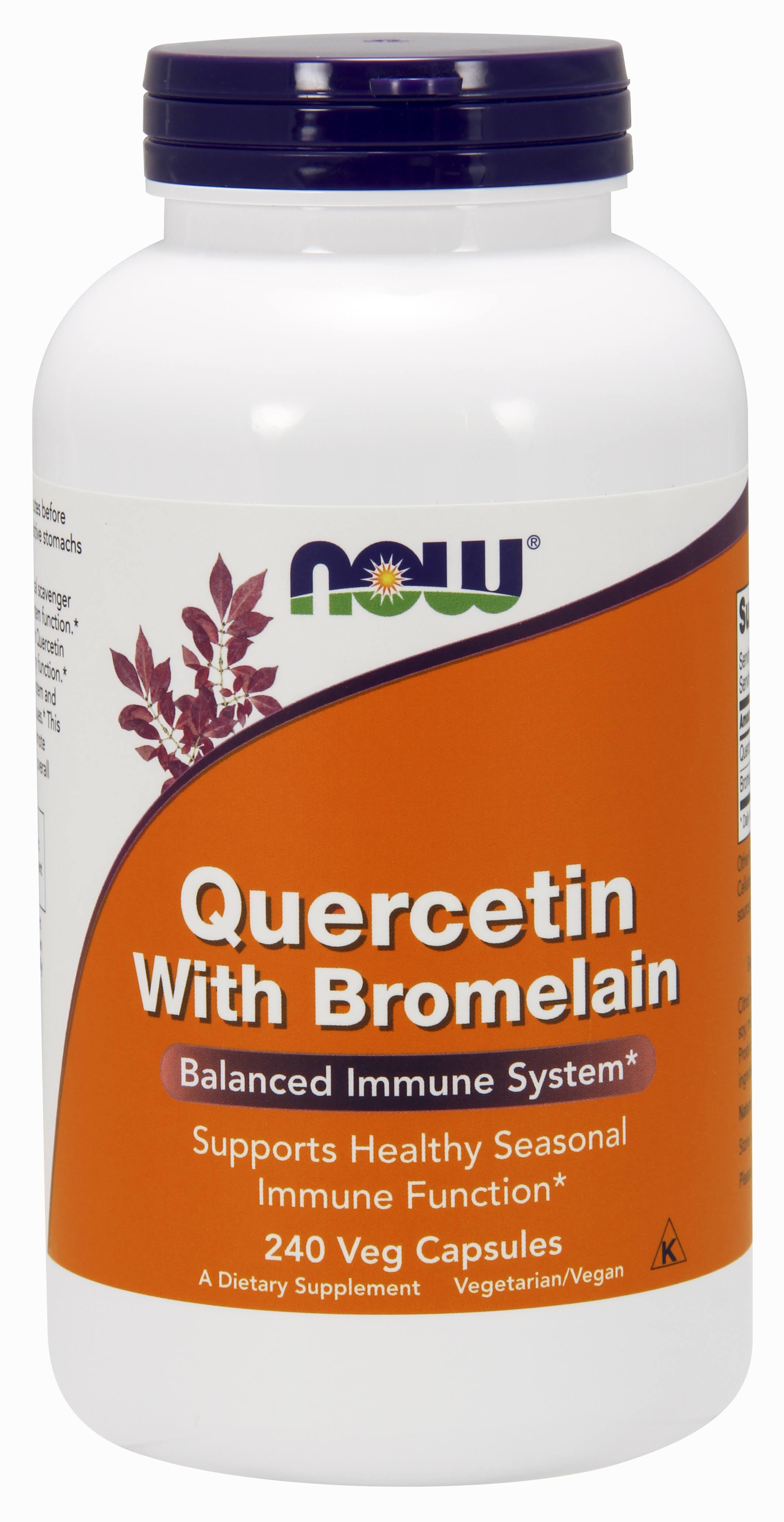 Now Foods Quercetin with Bromelain Dietary Supplement - 240 Vcaps
