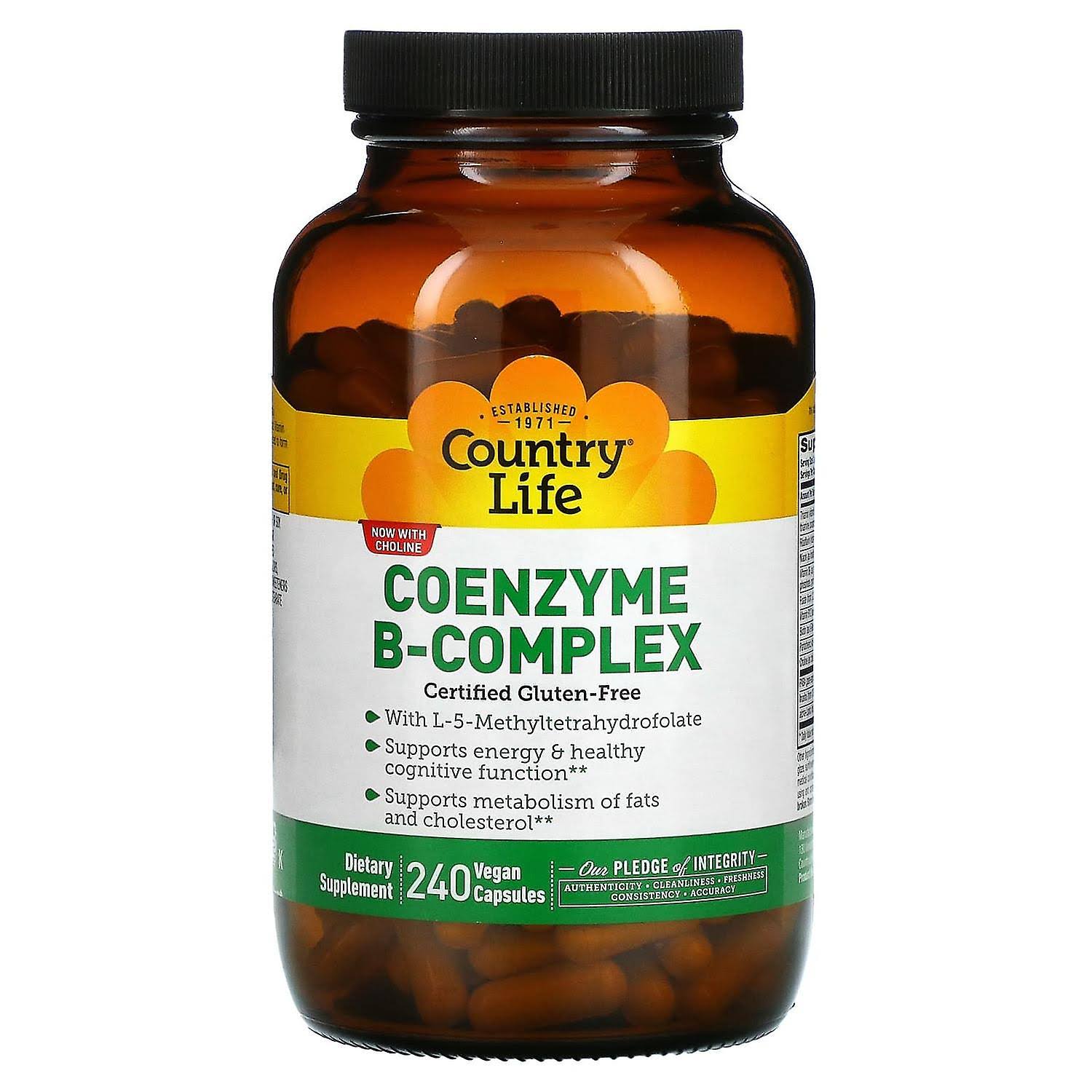 Country Life Coenzyme B-Complex Caps - 240 Vegetarian Capsules