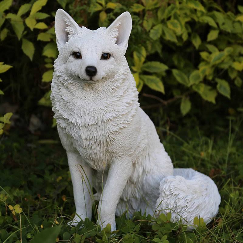 Hi-Line Gift Ltd. Snow Fox Statue - 87775-WT