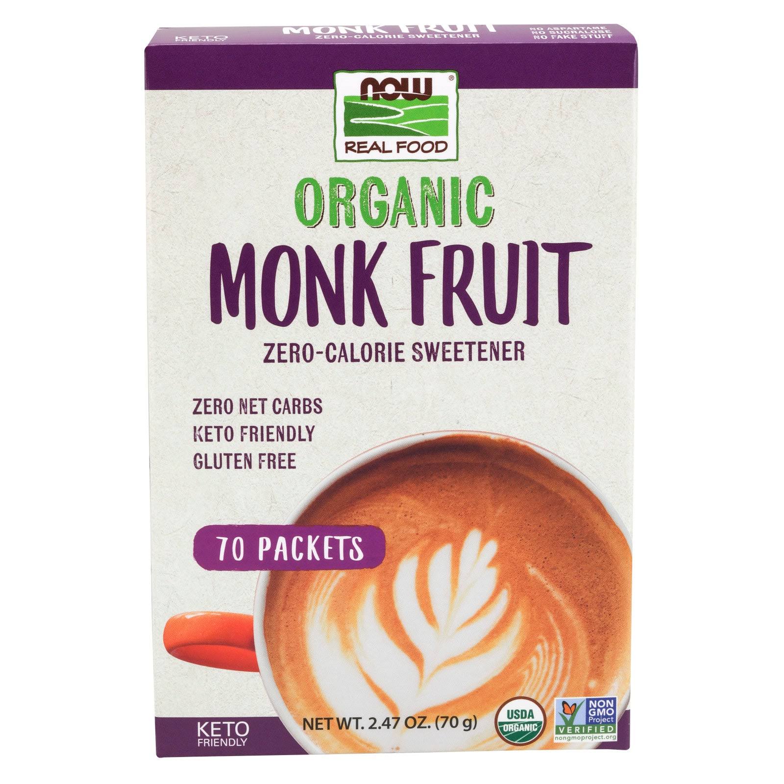 Now Foods Monk Fruit Organic 70 Packets