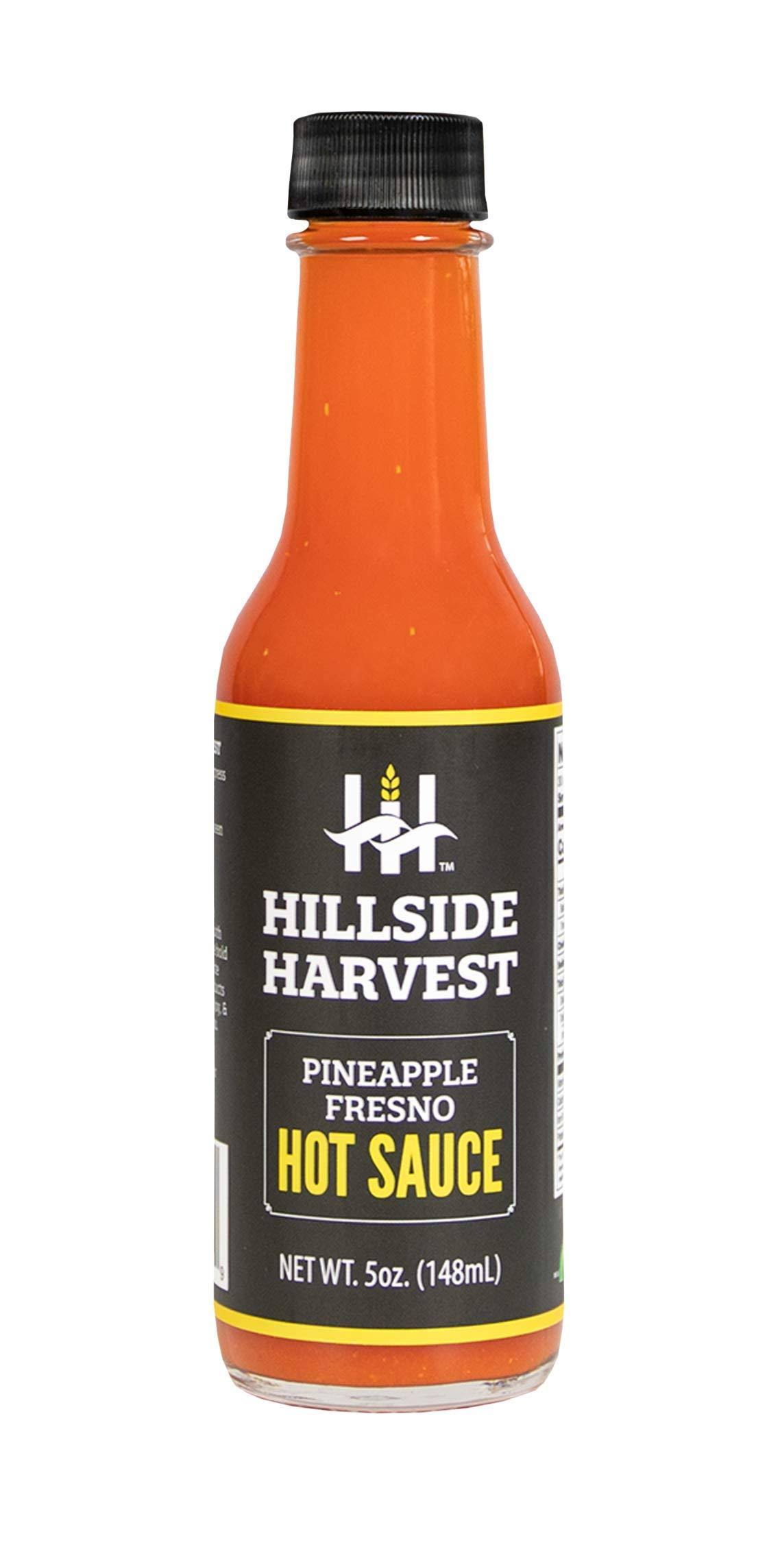Hillside Harvest Pineapple Fresno Hot Sauce Set, Gourmet, Handcrafted