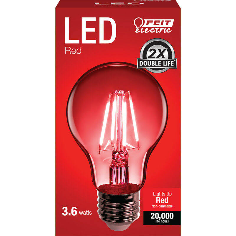 Feit Electric a Line Filament Led Bulb - 3.6W, Red