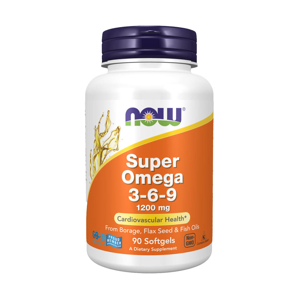 NOW Super Omega 3-6-9 Dietary Supplements - 90 Softgel Capsules