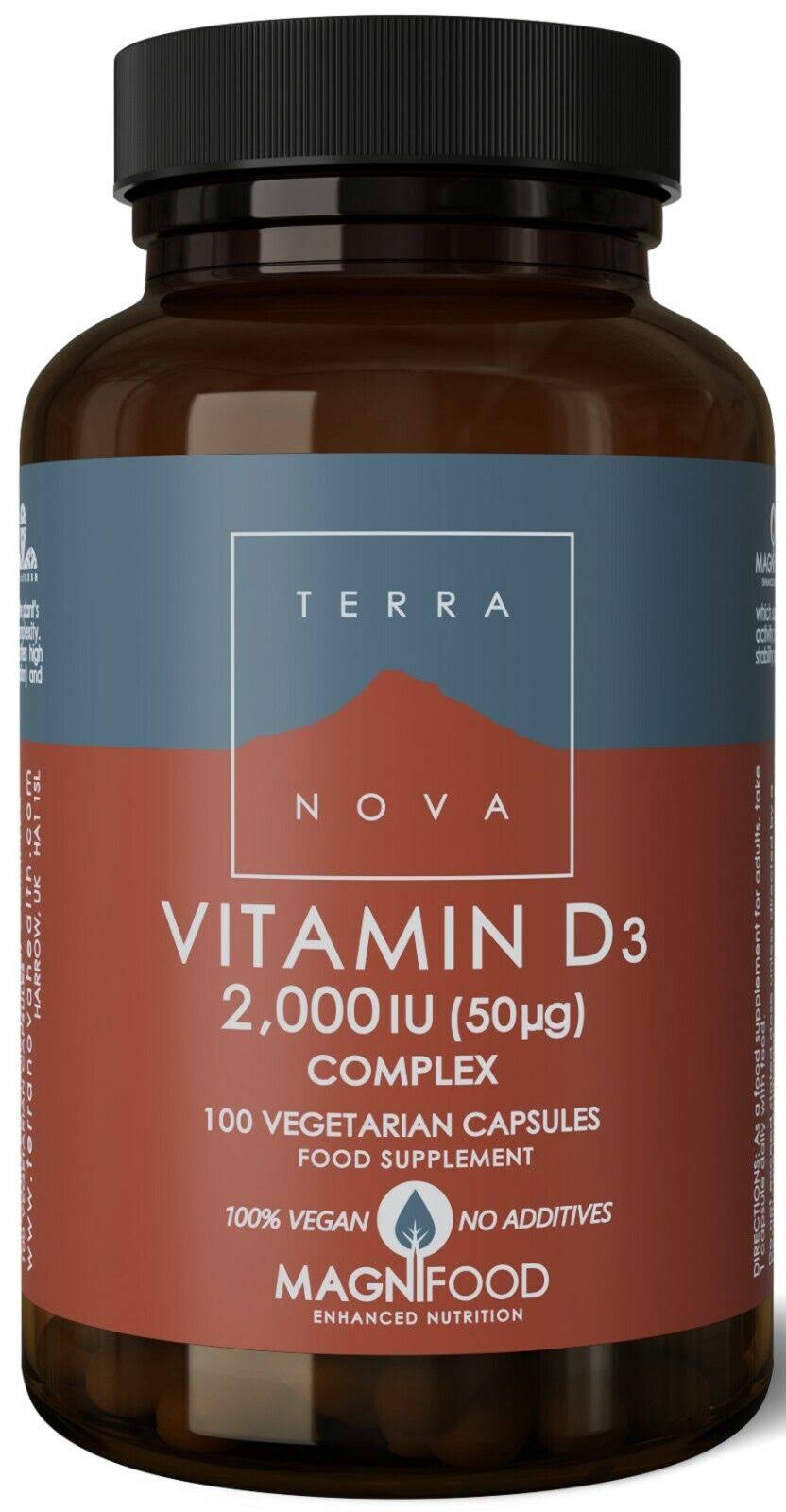 Terranova Vitamin D3 2000IU - 100 Capsules