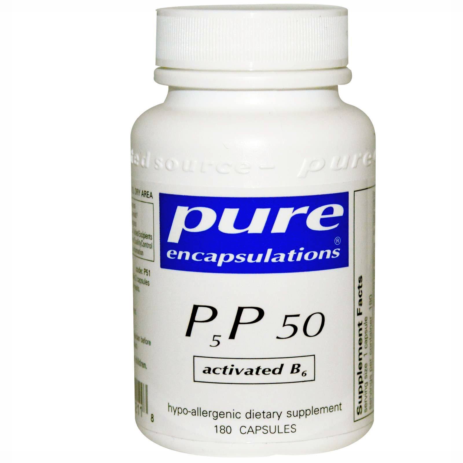 Pure Encapsulations P5P 50 Activated Vitamin B6 Dietary Supplement - 180ct