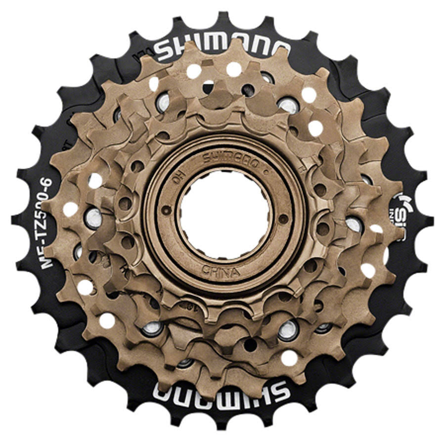 Shimano Multi Freewheel - Black and Gold, 14-28t