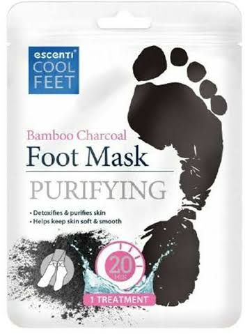 Escenti Cool Feet Bamboo Charcoal Purifying Foot Mask 20 Mints 1 Treatment X12