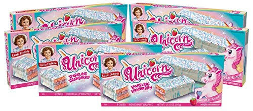 Little Debbie Unicorn Cakes, 48 Individually Wrapped Strawberry Cakes,