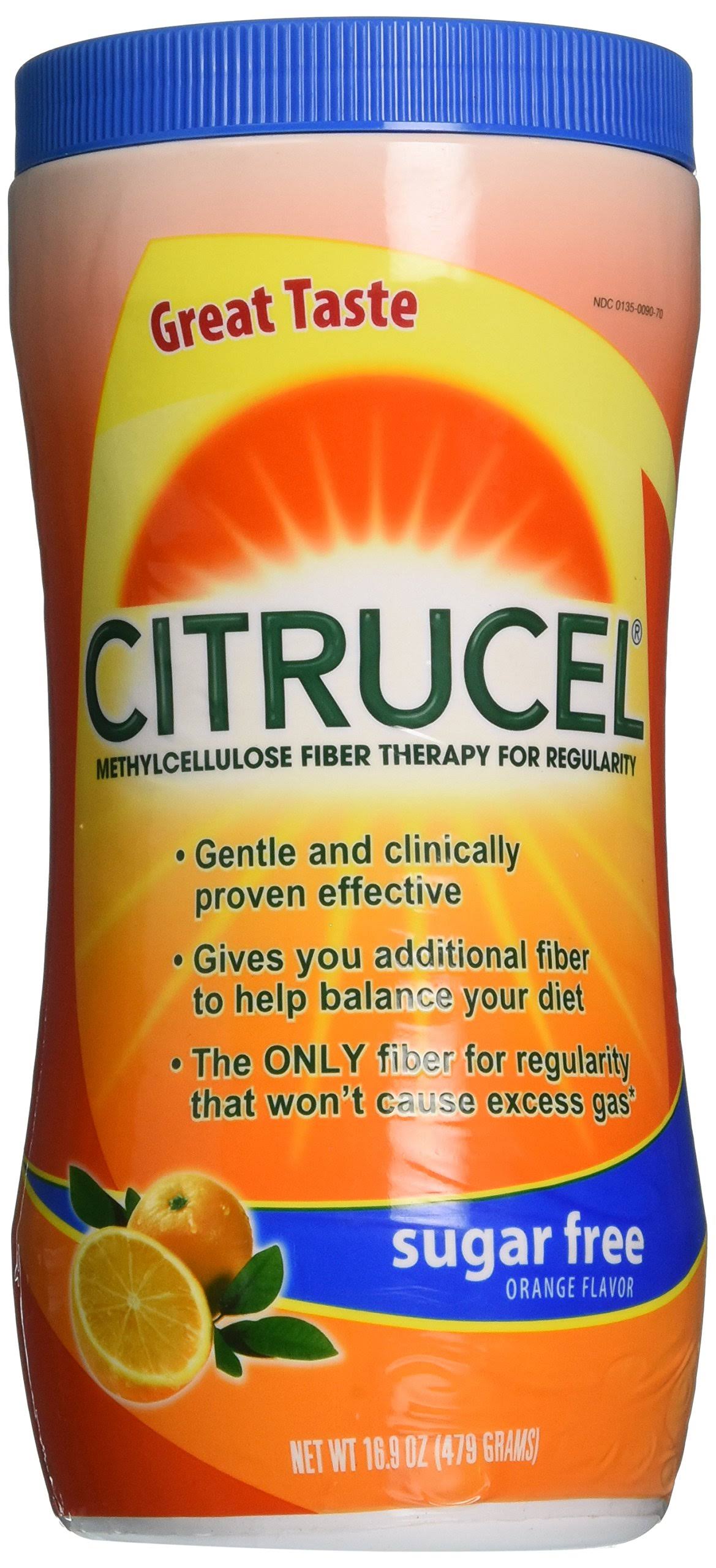 Citrucel Sugar Free Fiber Therapy - Orange, 16.9oz