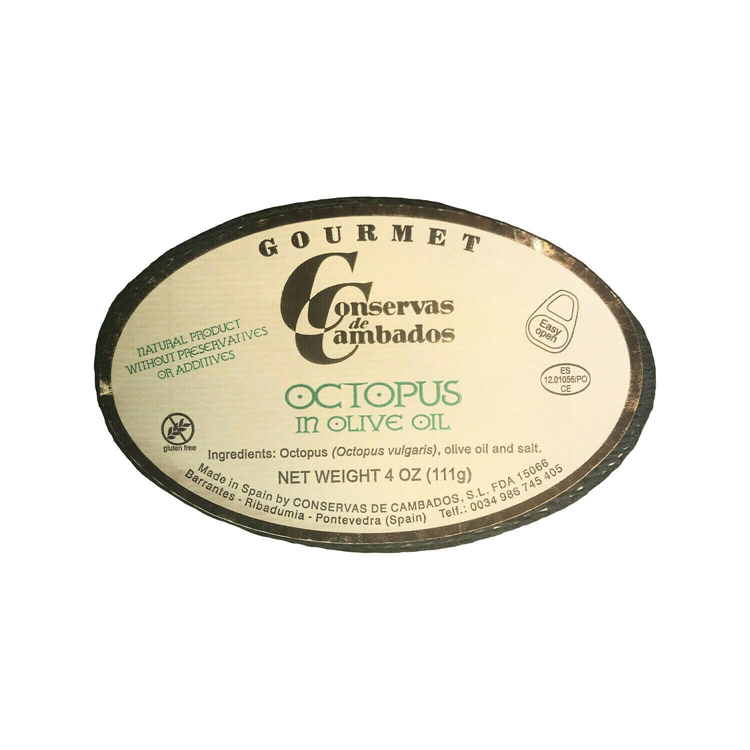 Conservas de Cambados Premium Octopus in Olive Oil - 111g