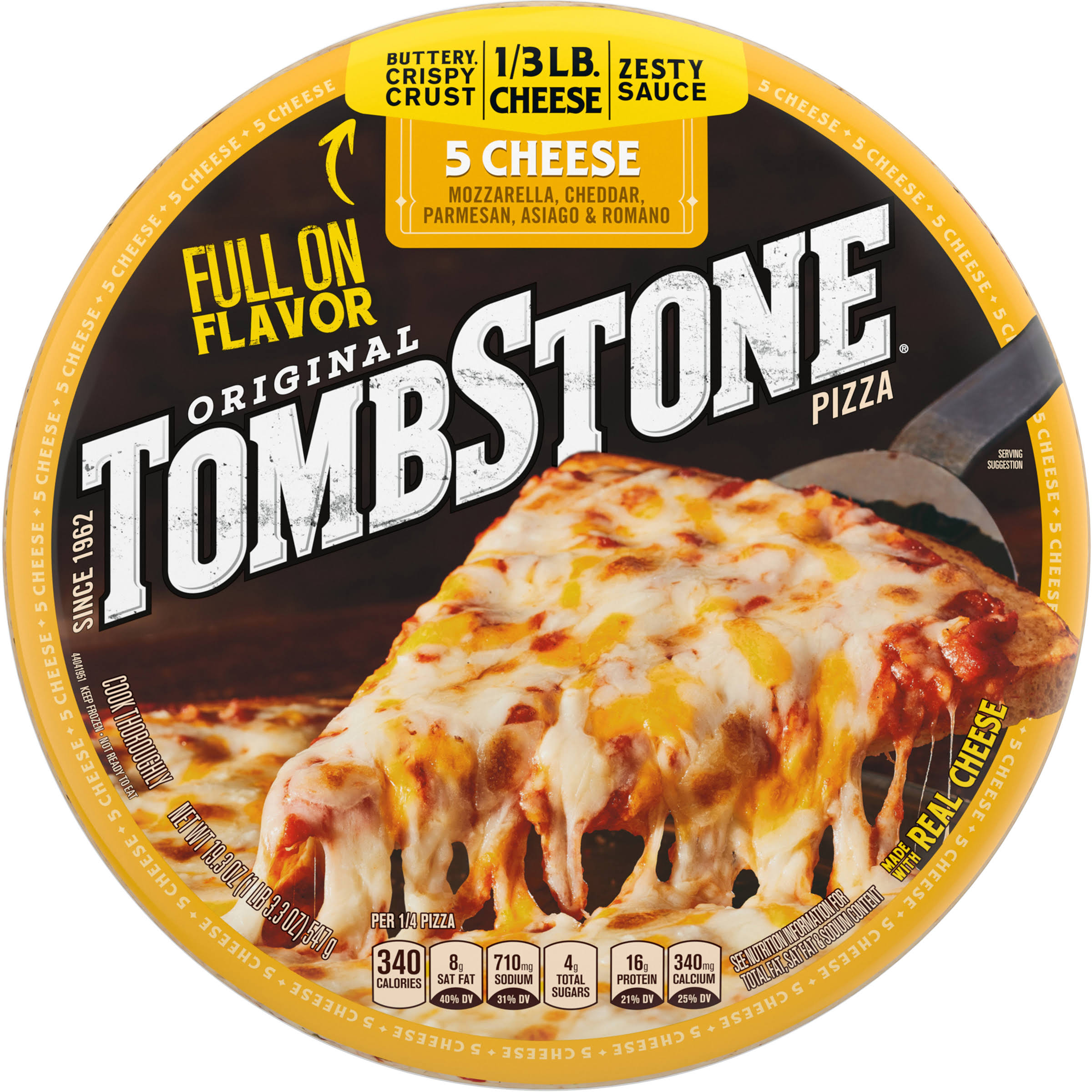 Tombstone Pizza, Original, 5 Cheese - 19.3 oz