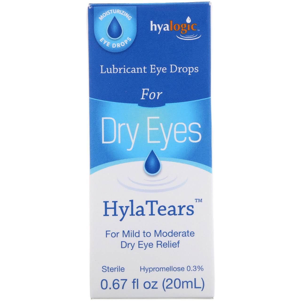 Hyalogic HylaTears Lubricant Eye Drops | Hyaluronic Acid Dry Eye Relie