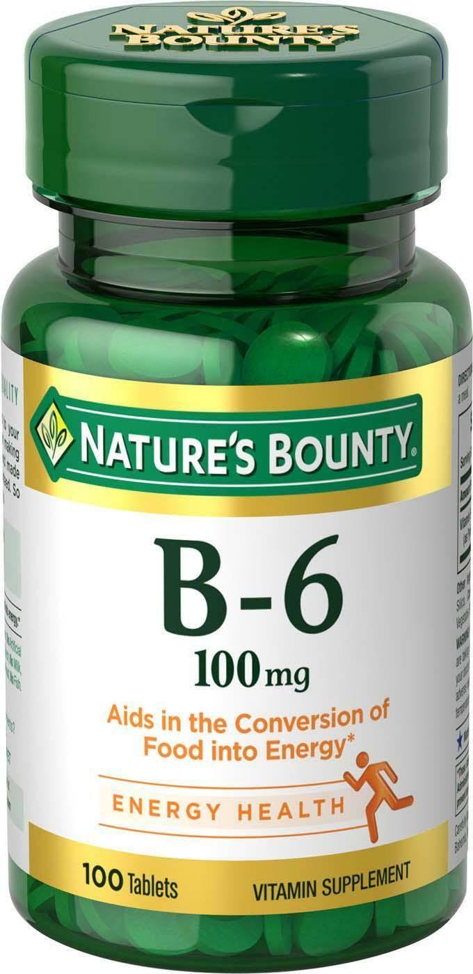 Nature's Bounty Vitamin B-6 - 100mg, 100 Tablets