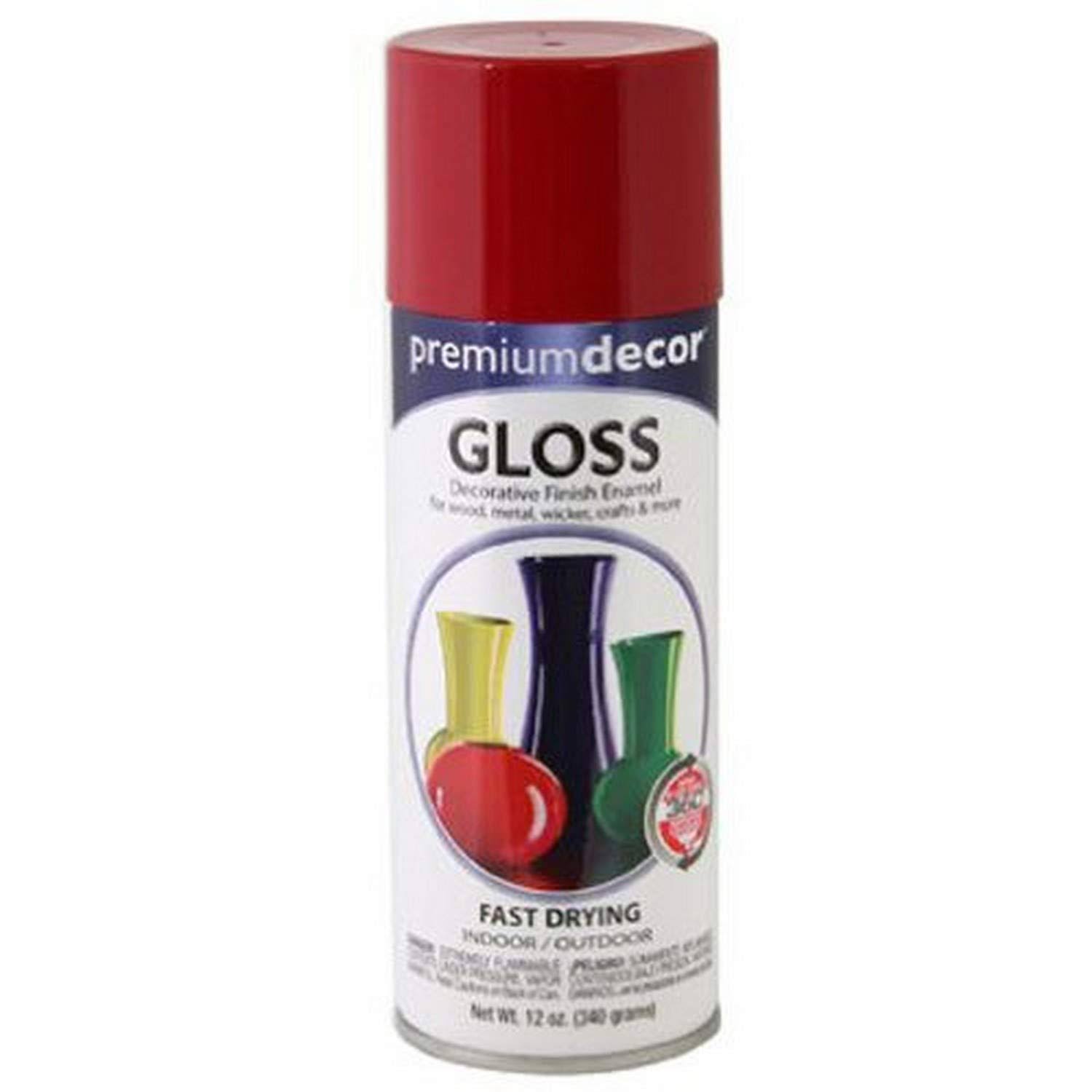 Premium Decor 12 oz Fiesta Red Gloss Spray Enamel