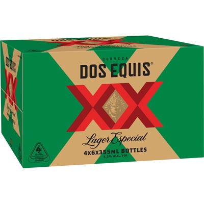 Dos Equis Beer, Lager Especial - 4 - 6 bottle boxes