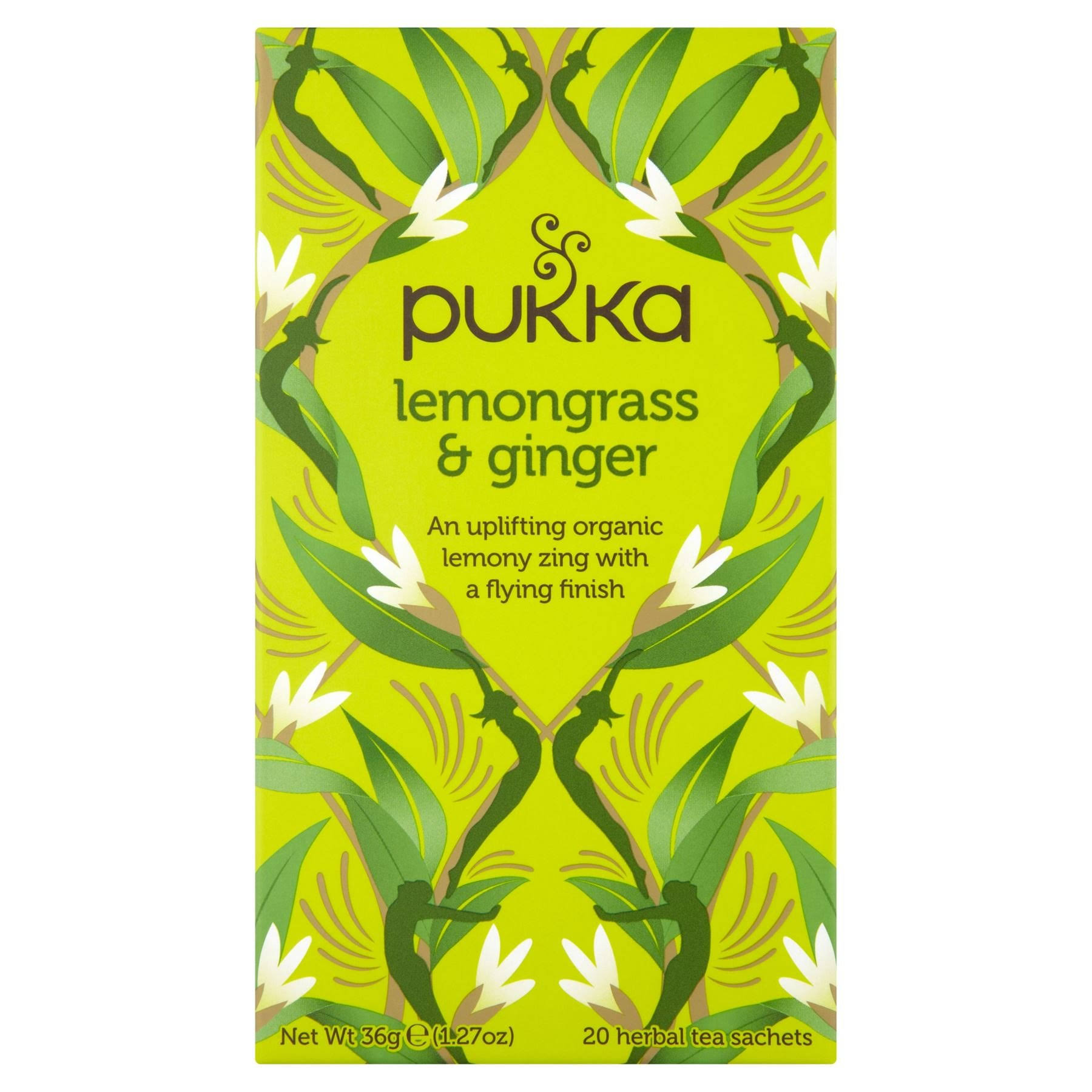 Pukka Organic Tea - Lemongrass and Ginger, 20 Tea Bags, 36g