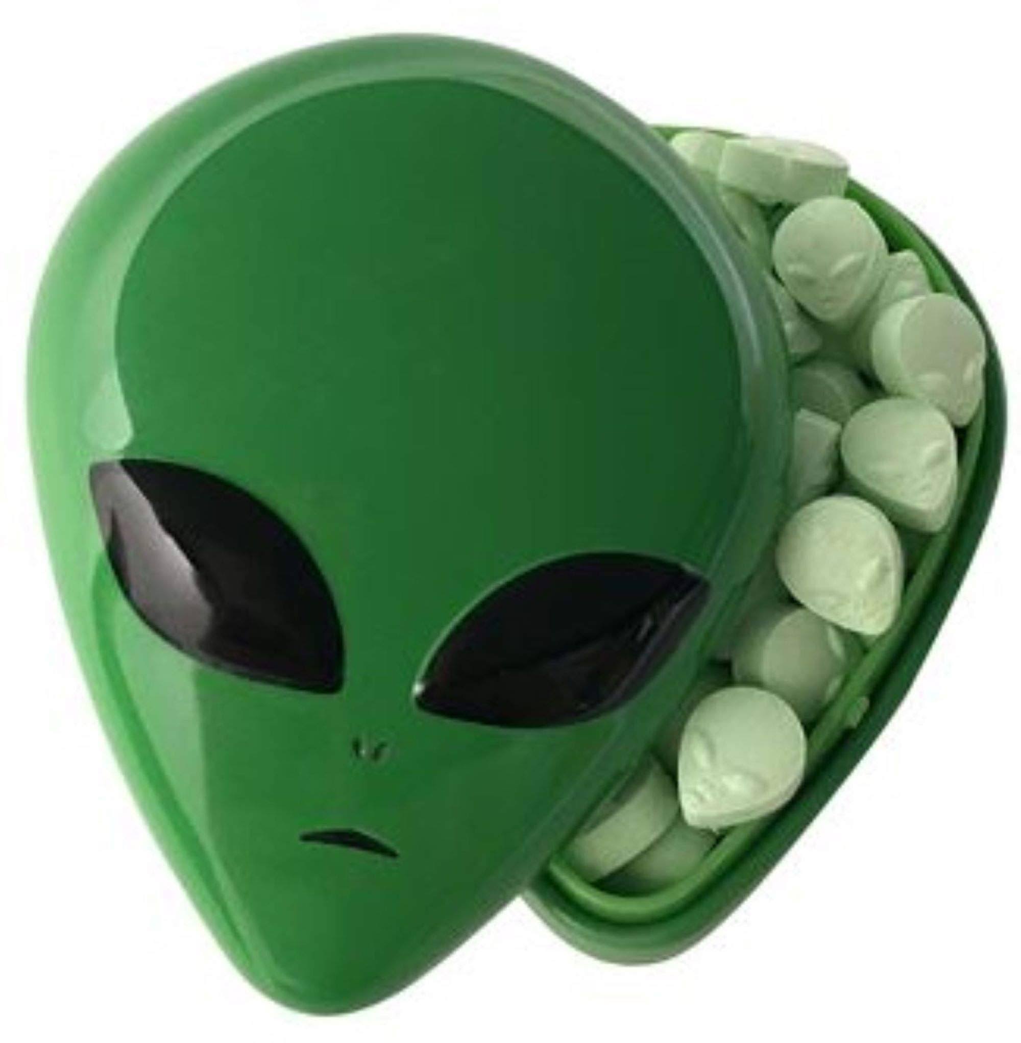 Alien Head Sours Green Apple Candy - 1-oz. Tin