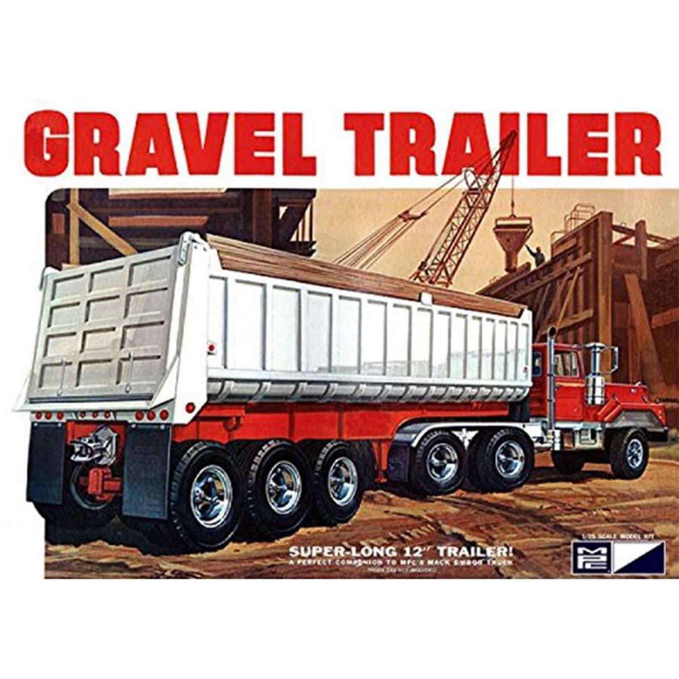 MPC 3 Axle Gravel Trailer 823 Plastic Model Kit - 1:25 Scale