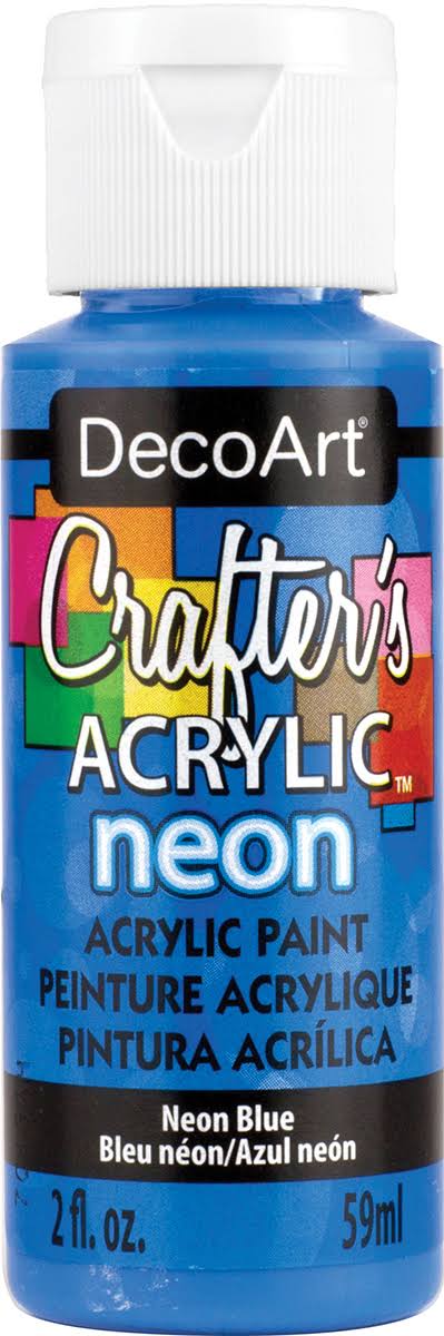 Crafter's Acrylic All Purpose Paint - Blue Neon, 2oz