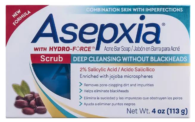 Asepxia scrub cleansing bar soap for combination skin 4 oz