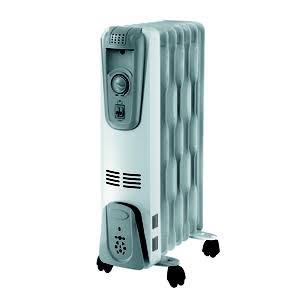 Soleil CYRA45-7 Radiator Heater 160 sq ft Oil Filled Electric Gray/White